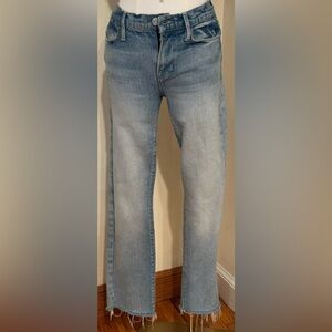 FAME DENIM Le High Straight Light Wash Skinny Jeans Responsibly Woven Sz 24